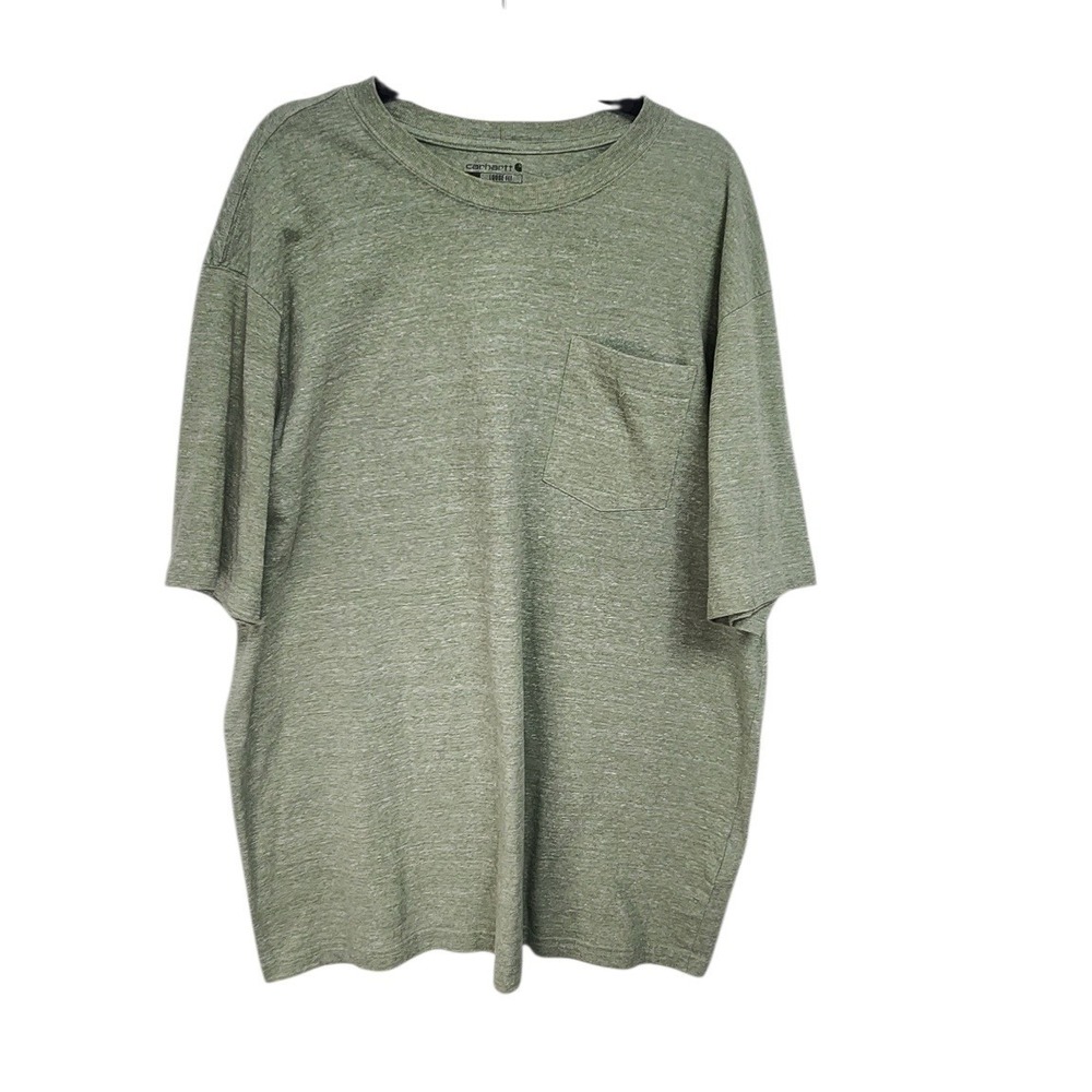 Carhartt Mens Loose Fit Pocket T-Shirt XL Heather Green Short Sleeve Crew Neck